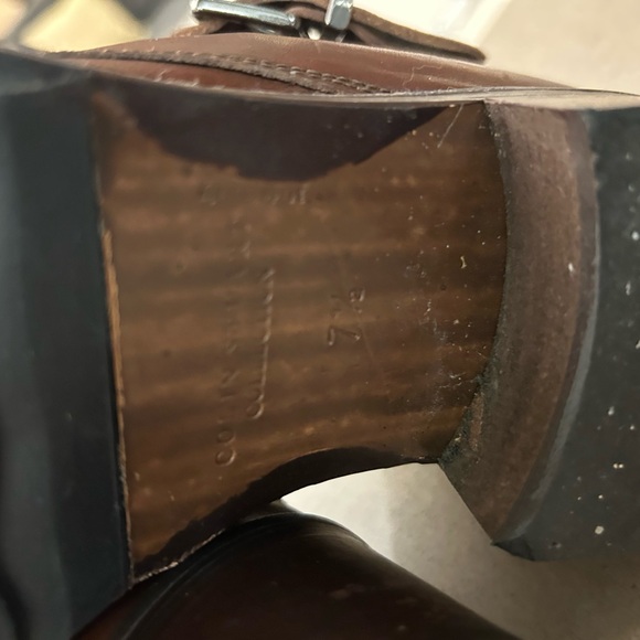 Boots Elegant Chestnut Lace-Up Colin Stuart  Collection 7 1/2 Like New Gorgeous! - Picture 5 of 11